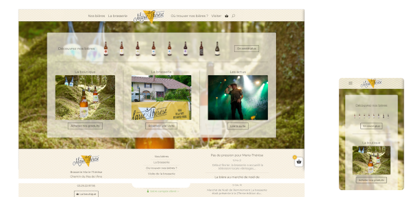 Création d'un site Internet boutique avec vente en ligne de bières artisanales